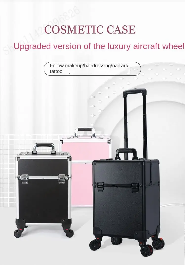 Makeup - Large-capacity Professional Make-up Case Trolley Luggage