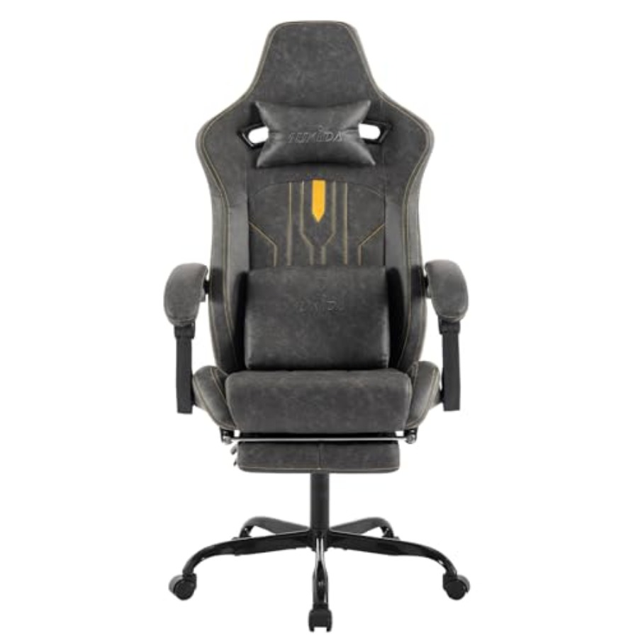 Massage - Gaming chair with footrest for home