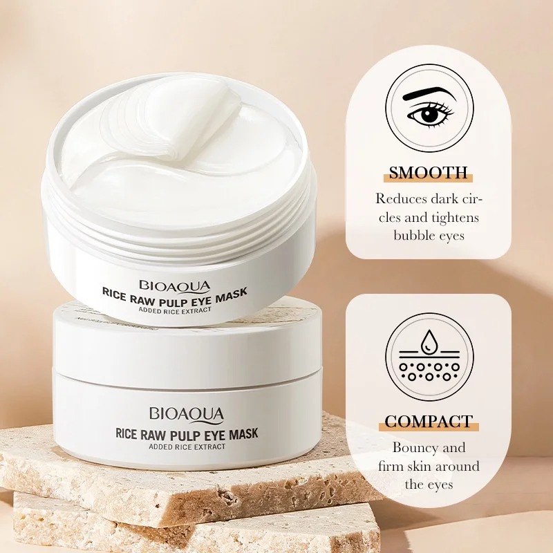 60 Pieces of Bioaqua Rice Eye  - đánh giá và giá Collagen Under Eye Patches