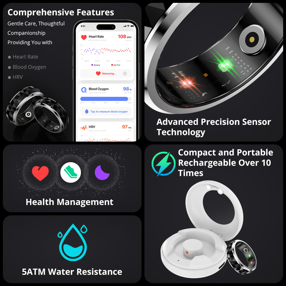 2024 COLMI R11 Smart Ring, Fid - đánh giá và giá Health Monitors
