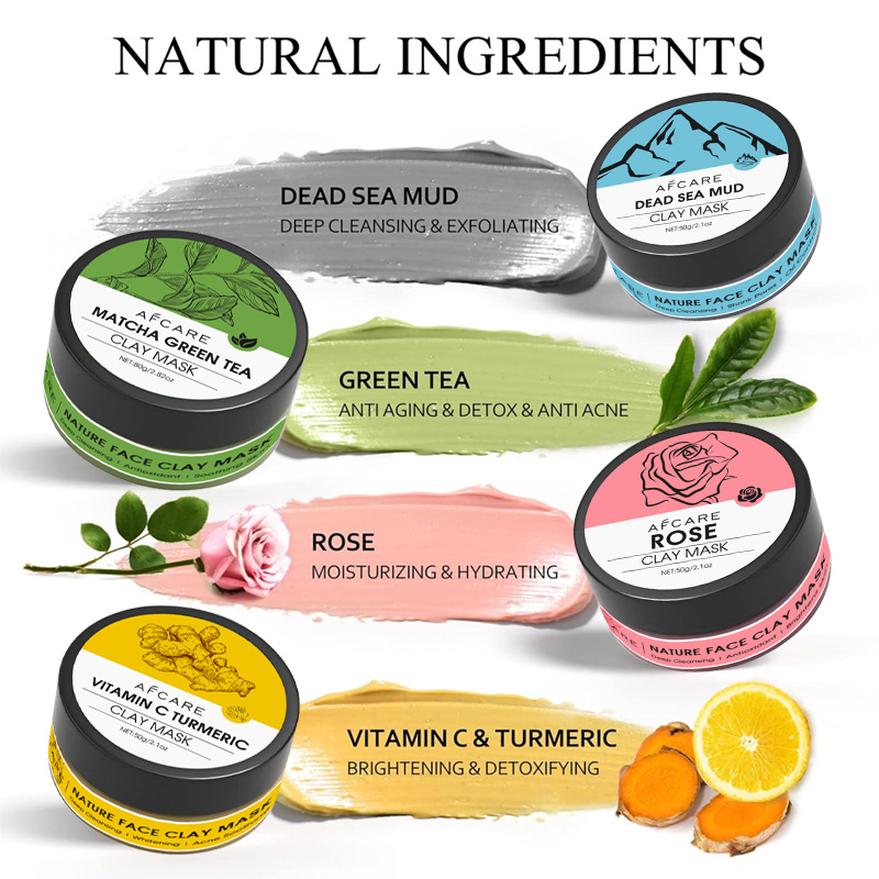 4 Pcs Clay Facial Mask Set Tur - đánh giá và giá Green Tea Cleansing Clay Mask