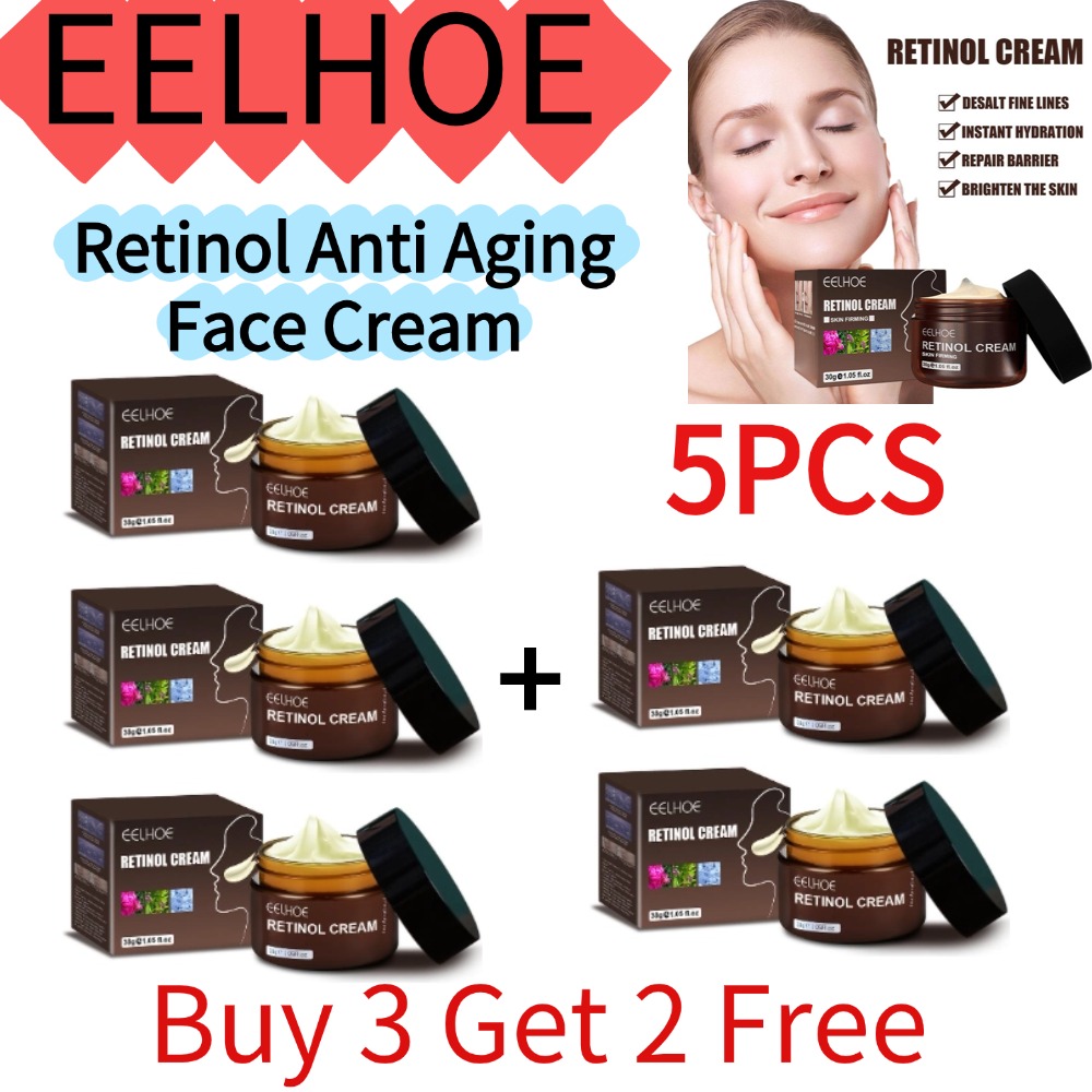 EELHOE 1/2/3/5PCS(Buy 3 Get 2  - đánh giá và giá Retinol Anti Wrinkle Cream