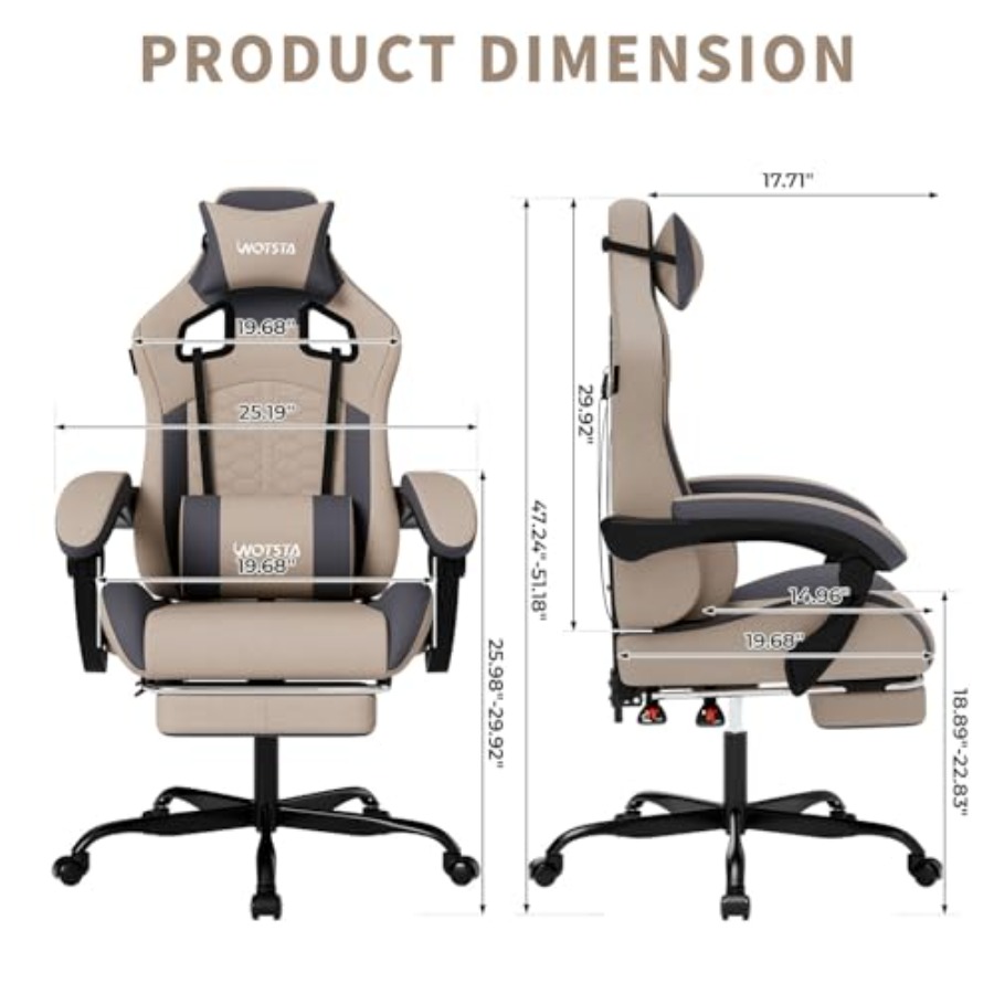 Gaming Chair with Massage, Erg - đánh giá và giá Massage