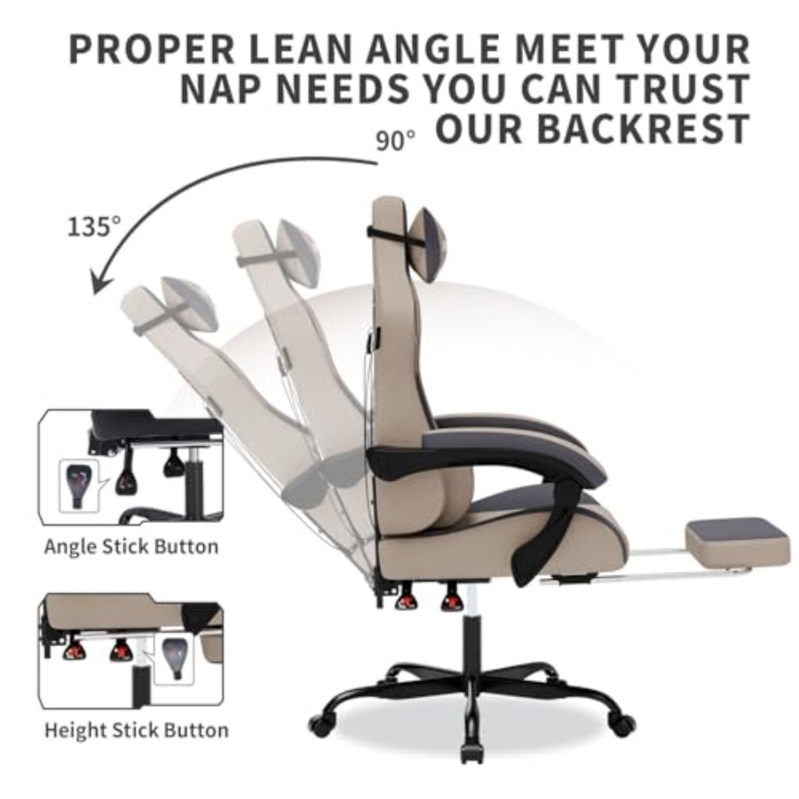 Gaming Chair with Massage, Erg - đánh giá và giá Massage
