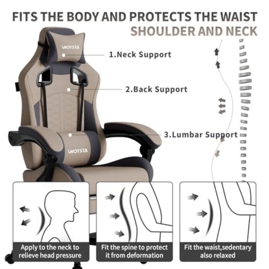 Gaming Chair with Massage, Erg - đánh giá và giá Massage