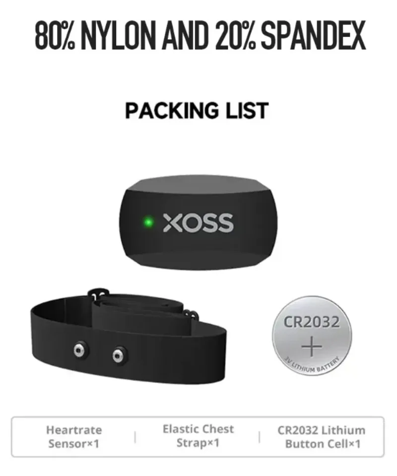 XOSS X2 Chest Strap Heart Sens - đánh giá và giá Health Monitors