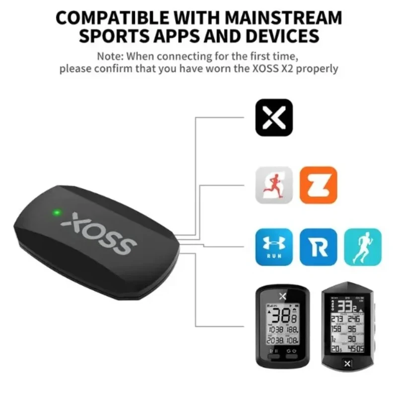 XOSS X2 Chest Strap Heart Sens - đánh giá và giá Health Monitors