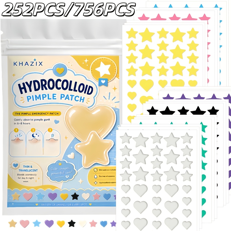 7 colors, 252 PCS/756 PCS. Sta - đánh giá và giá Hydrocolloid Pimple Patch