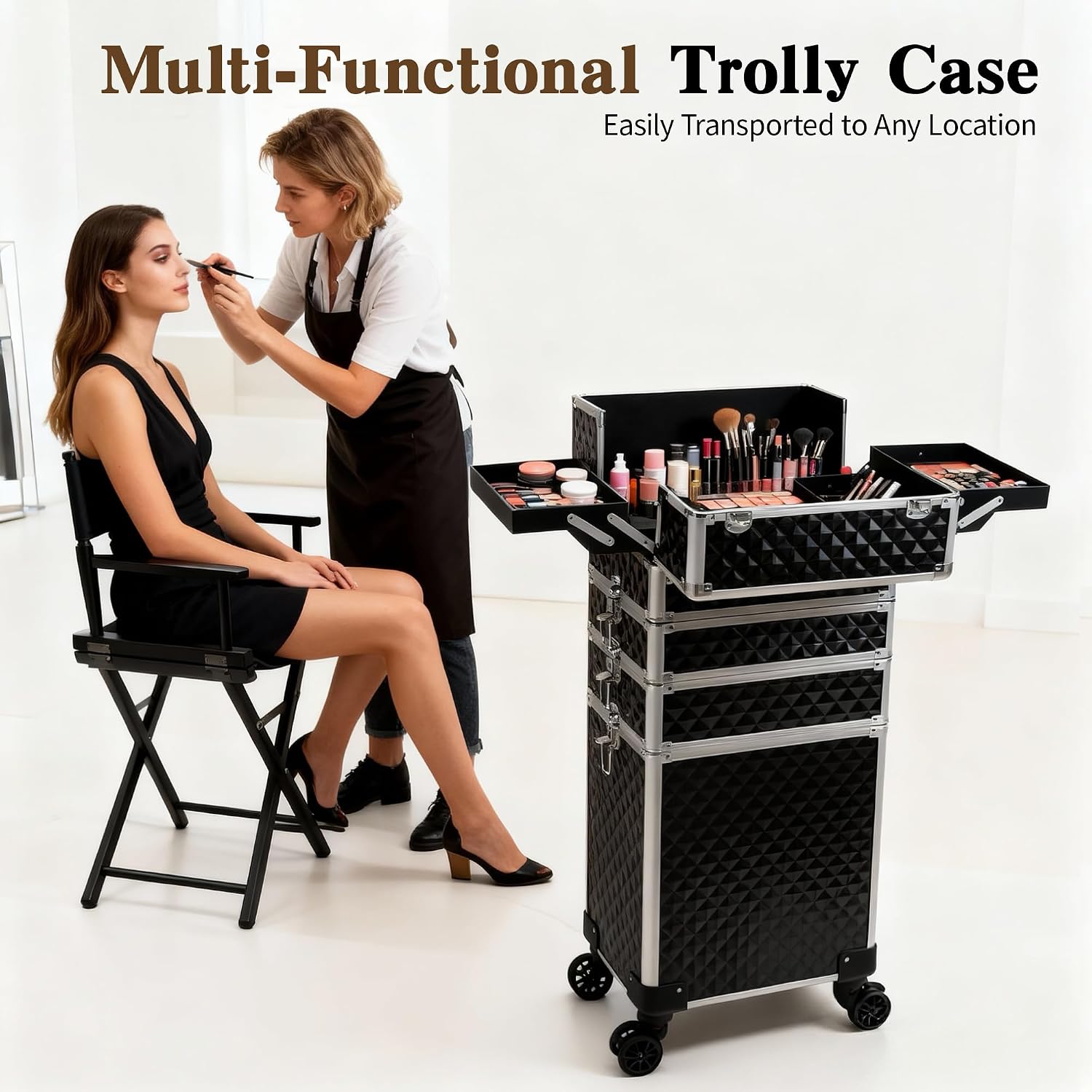 Rolling Makeup Train Case, Cos - đánh giá và giá Makeup