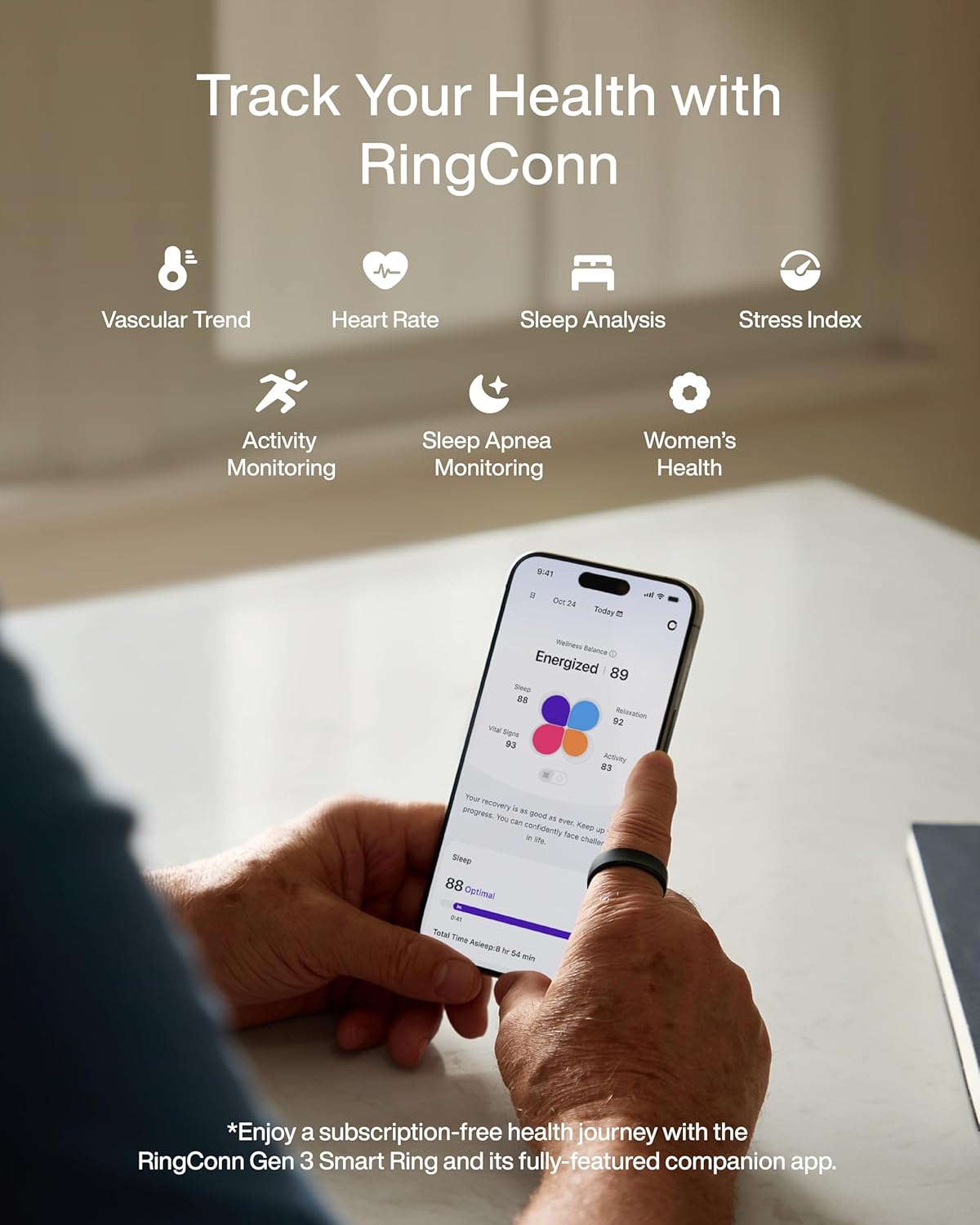 RingConn Gen 3 Smart Ring Vasc - đánh giá và giá Health Monitors
