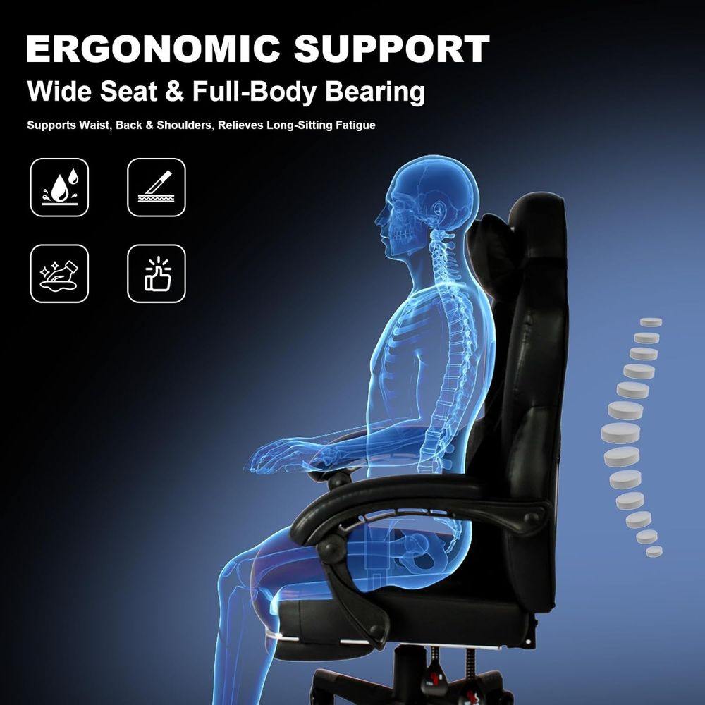 Gaming Chair PRO, Ergonomic Ga - đánh giá và giá Massage