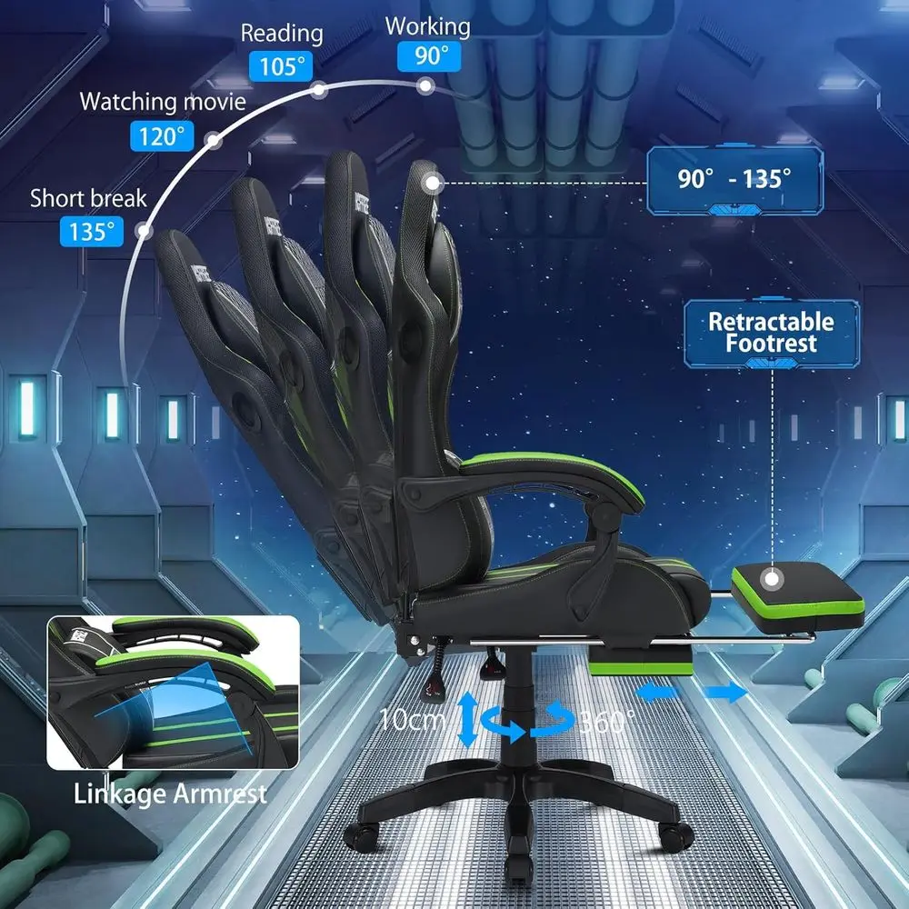 Ergonomic Massage Gaming Chair - đánh giá và giá Massage