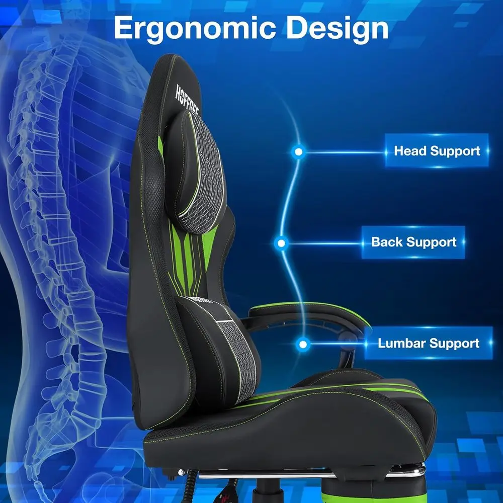 Ergonomic Massage Gaming Chair - đánh giá và giá Massage
