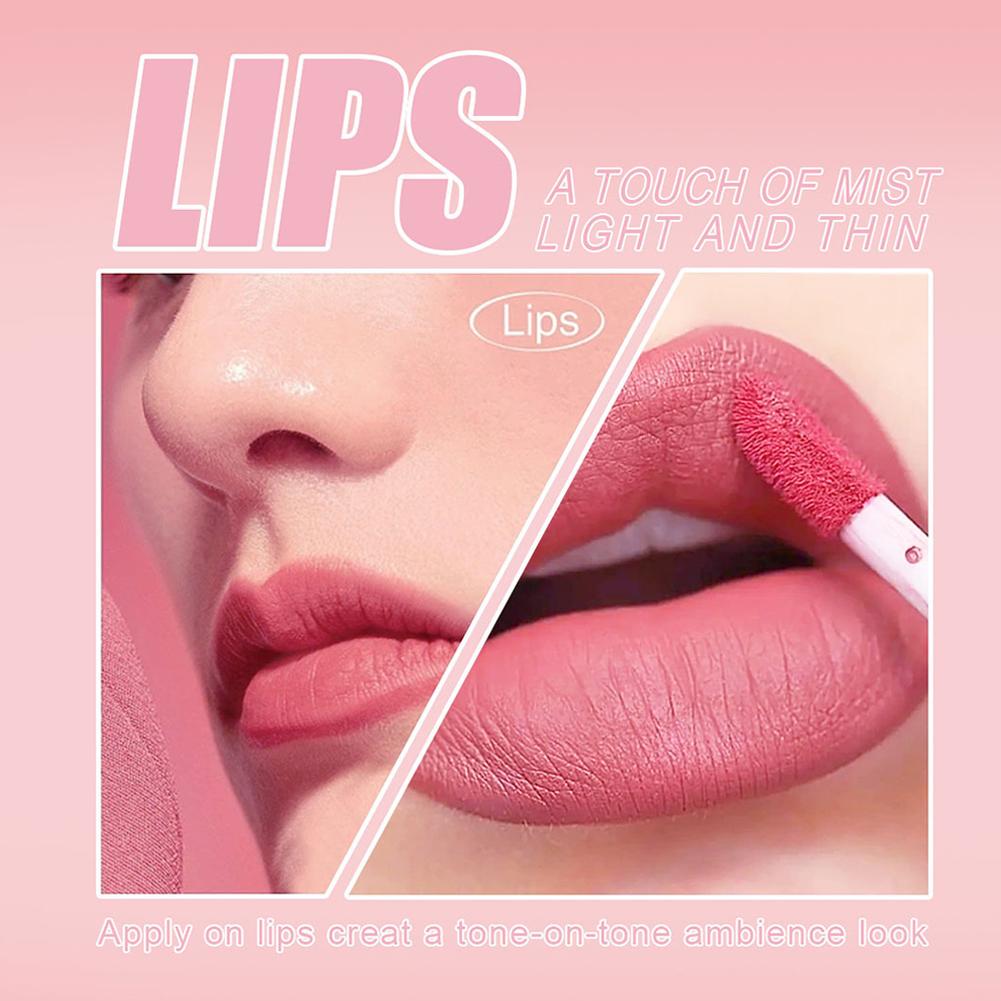 3pcs/set Nude Lip Gloss Matte  - đánh giá và giá Matte Velvet Lip Tint Long Lasting