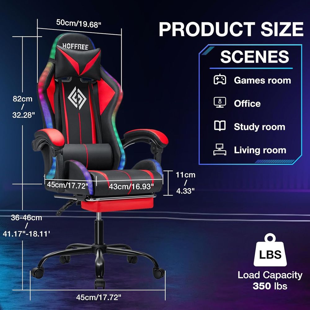 RGB Gaming Chair with Bluetoot - đánh giá và giá Massage