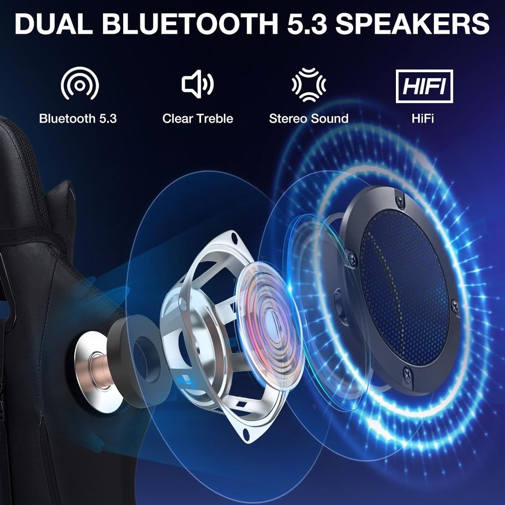 RGB Gaming Chair with Bluetoot - đánh giá và giá Massage