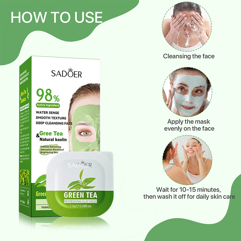 8 Chiếc Trà Xanh Làm Sạch Mặt  - đánh giá và giá Green Tea Cleansing Clay Mask
