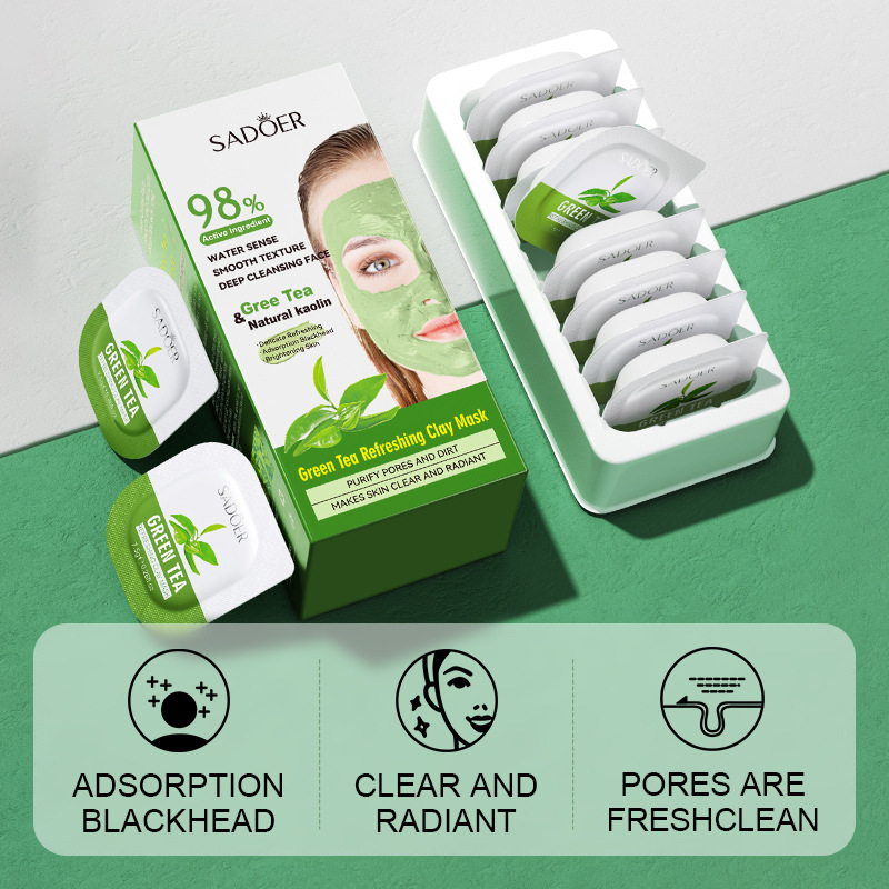 8 Chiếc Trà Xanh Làm Sạch Mặt  - đánh giá và giá Green Tea Cleansing Clay Mask