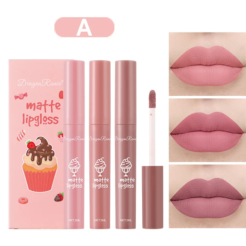 3PCS/Set Velvet Matte Nude Liq - đánh giá và giá Matte Velvet Lip Tint Long Lasting