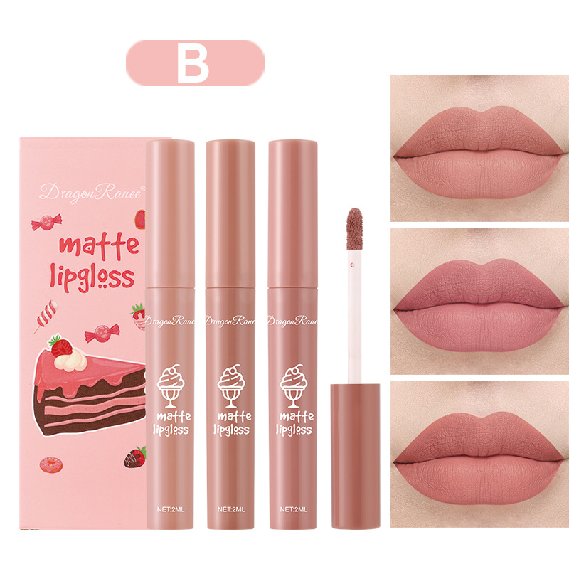 3PCS/Set Velvet Matte Nude Liq - đánh giá và giá Matte Velvet Lip Tint Long Lasting