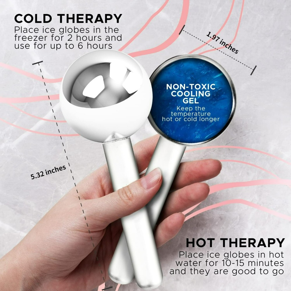 Cryo Face Massager Ice Globes  - đánh giá và giá Face Ice Roller Puffiness