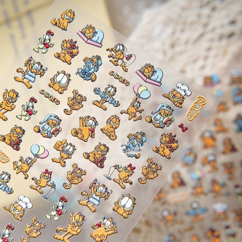 New Garfield Nail Art Stickers - đánh giá và giá Nail Art