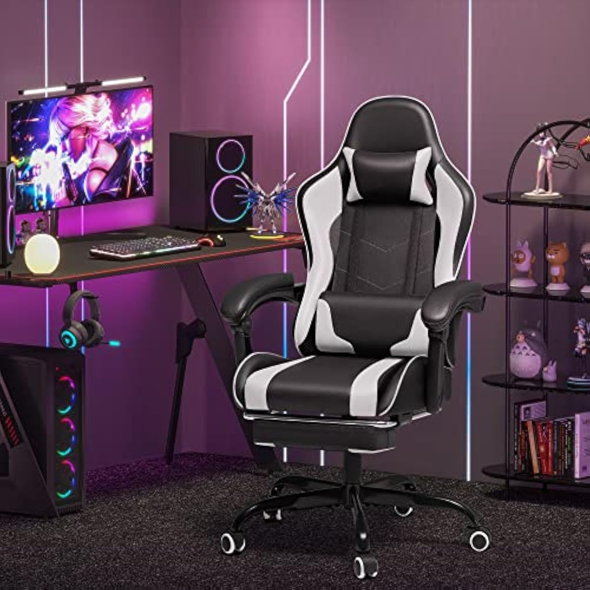 Gaming Chair with Adjustable H - đánh giá và giá Massage