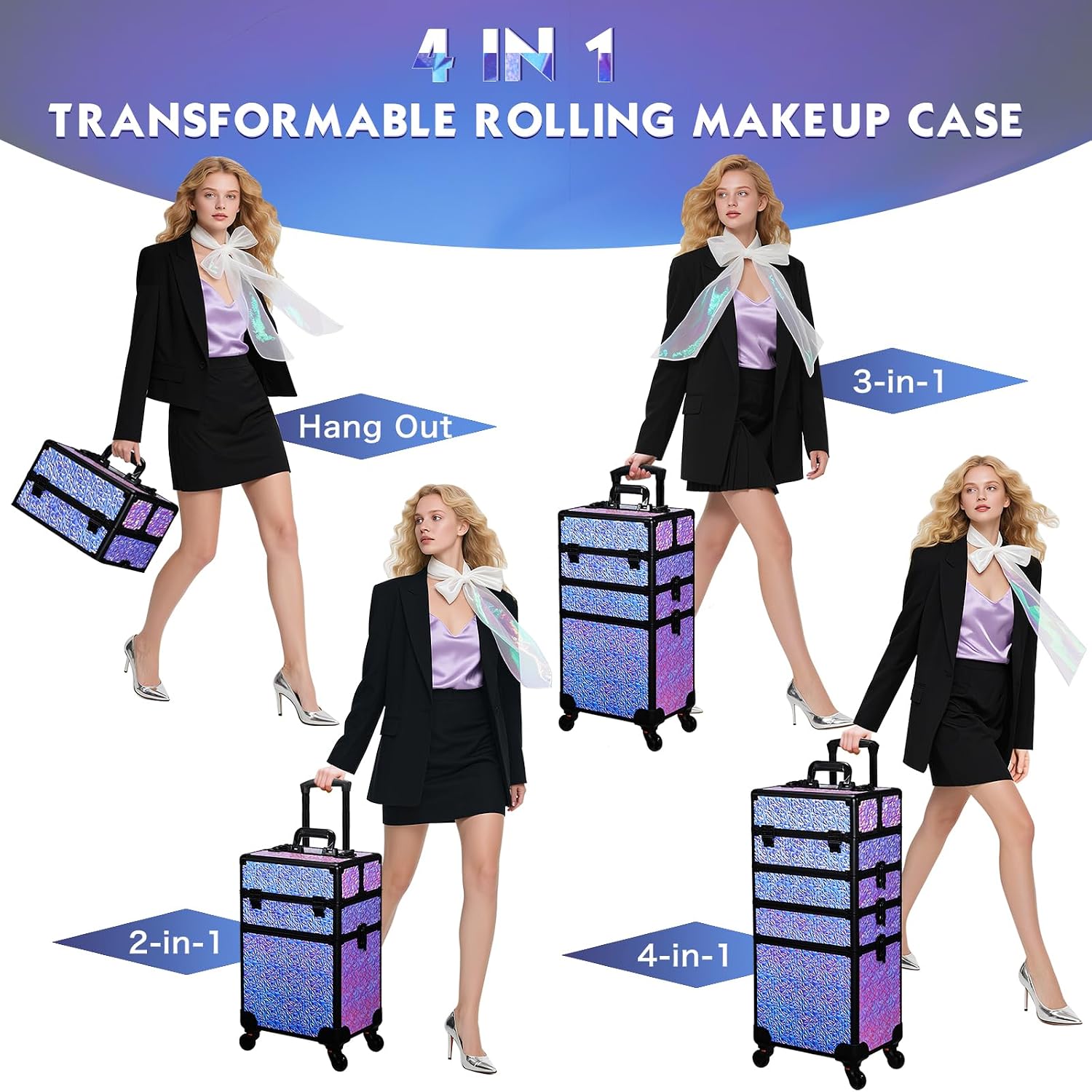 Rolling Makeup Train Case, Lar - đánh giá và giá Makeup