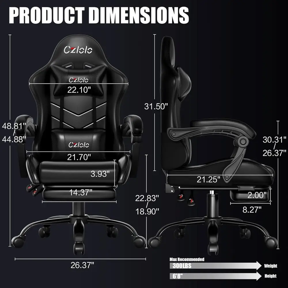 Ergonomic Gaming Chair with Fo - đánh giá và giá Massage