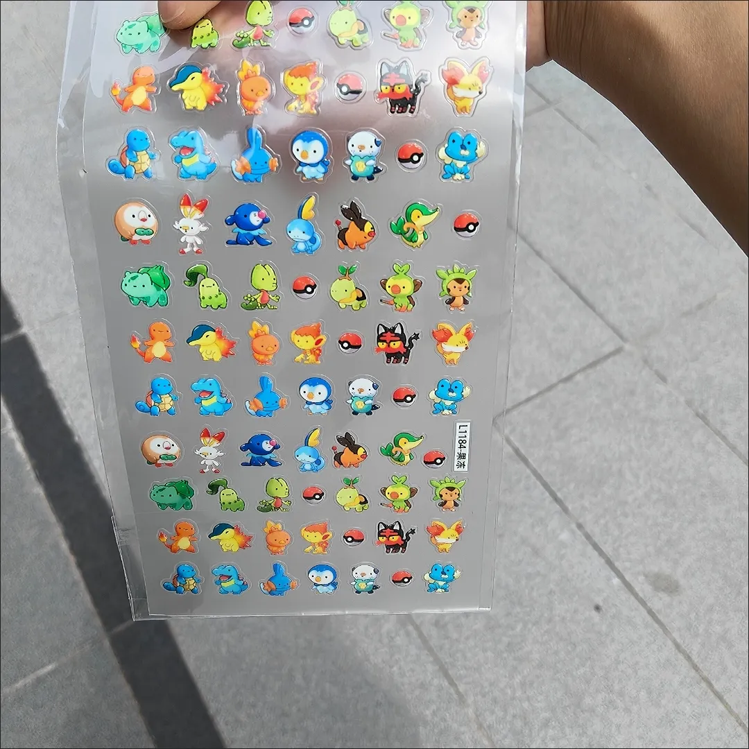 Pokémon Nail Stickers Charmand - đánh giá và giá Nail Art