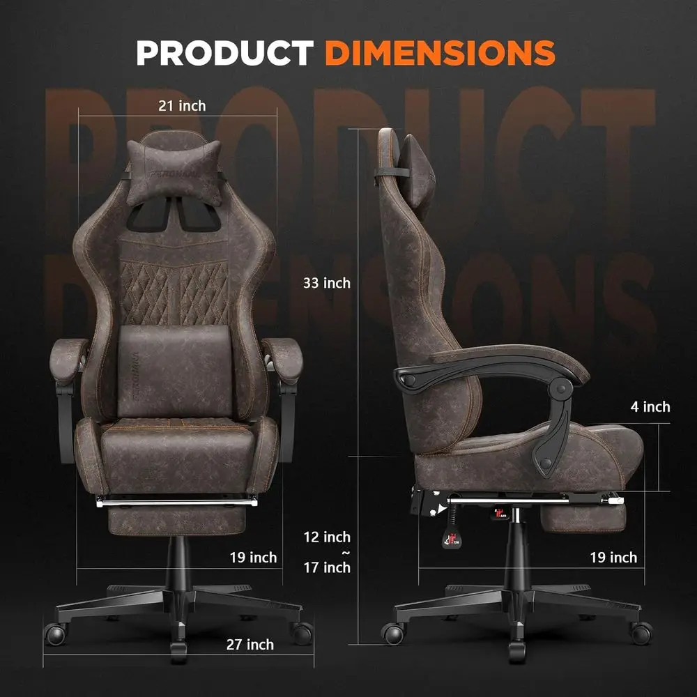 Ergonomic High-Back Gaming Cha - đánh giá và giá Massage