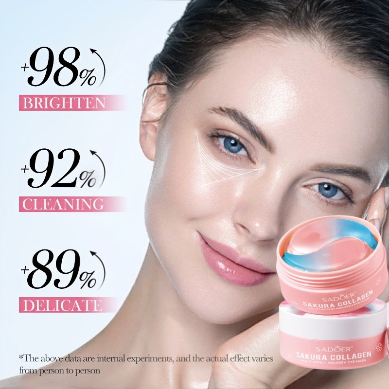 60Pcs Sakura Collagen Multi-Ef - đánh giá và giá Collagen Under Eye Patches