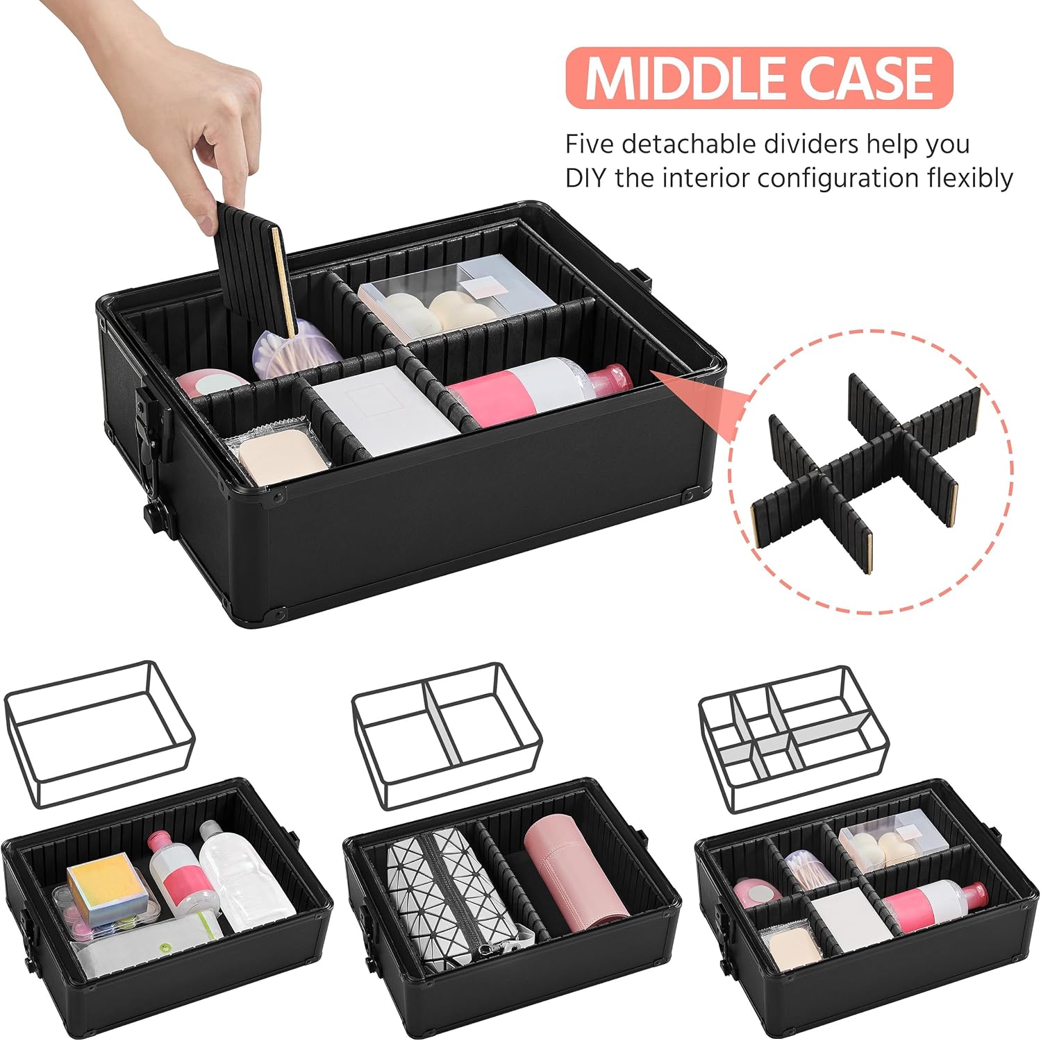 Rolling Makeup Train Case, Cos - đánh giá và giá Makeup