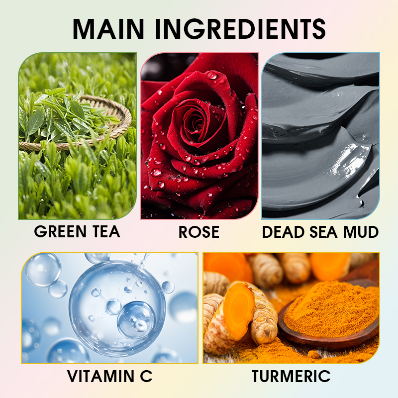 4Pcs Face Mask Set with Turmer - đánh giá và giá Green Tea Cleansing Clay Mask