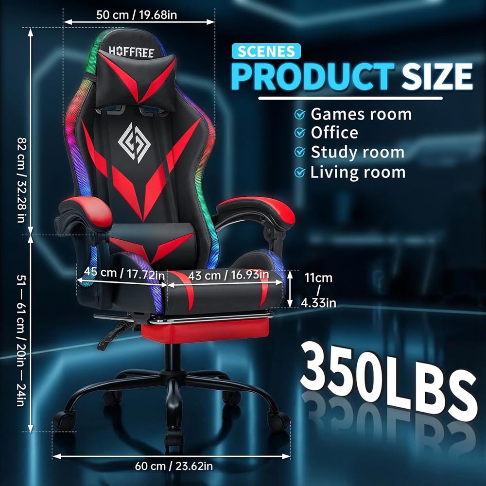 Ergonomic High-Back Gaming Cha - đánh giá và giá Massage