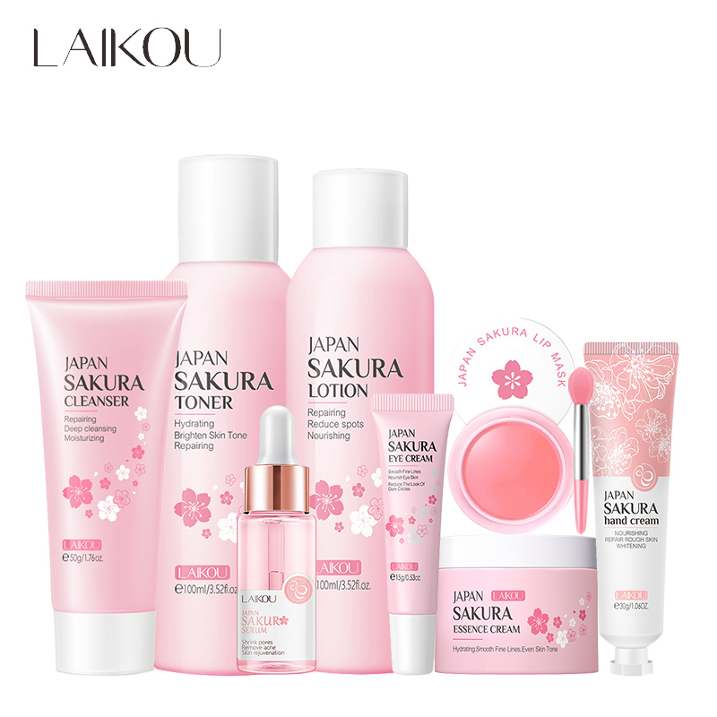 LAIKOU 8Pcs Sakura Facial Skin - đánh giá và giá Hyaluronic Acid Facial Serum