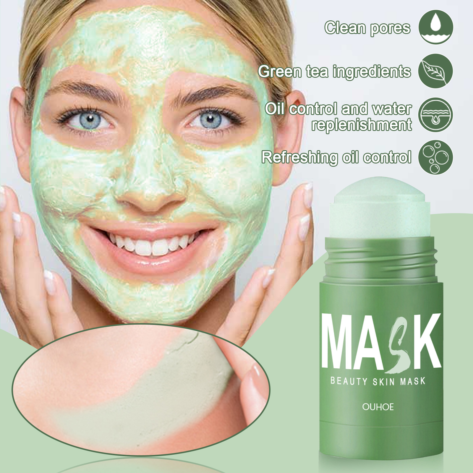 Green Tea Solid Mask Stick - D - đánh giá và giá Green Tea Cleansing Clay Mask