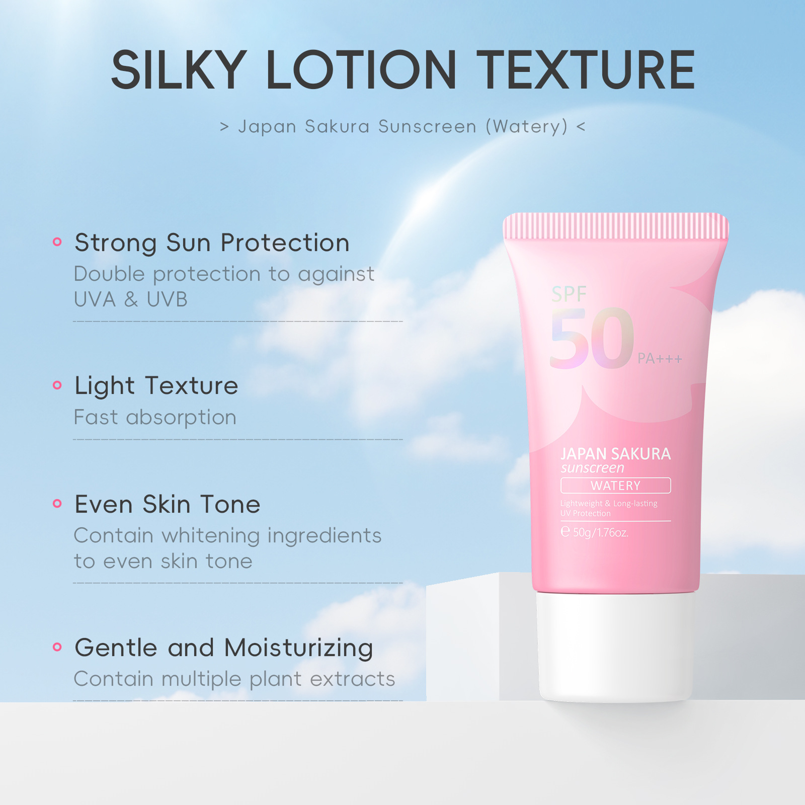 LAIKOU Sakura SPF50 PA+++ Faci - đánh giá và giá Spf 50 Waterproof Sunscreen